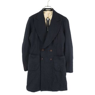 COMME des GARCONS HOMME PLUS コムデギャルソンオムプリュス 14AW Holy Jacket期 ホリージャケット期  ポリ縮絨 バックジップ レオパード コート ブラック PN-J071