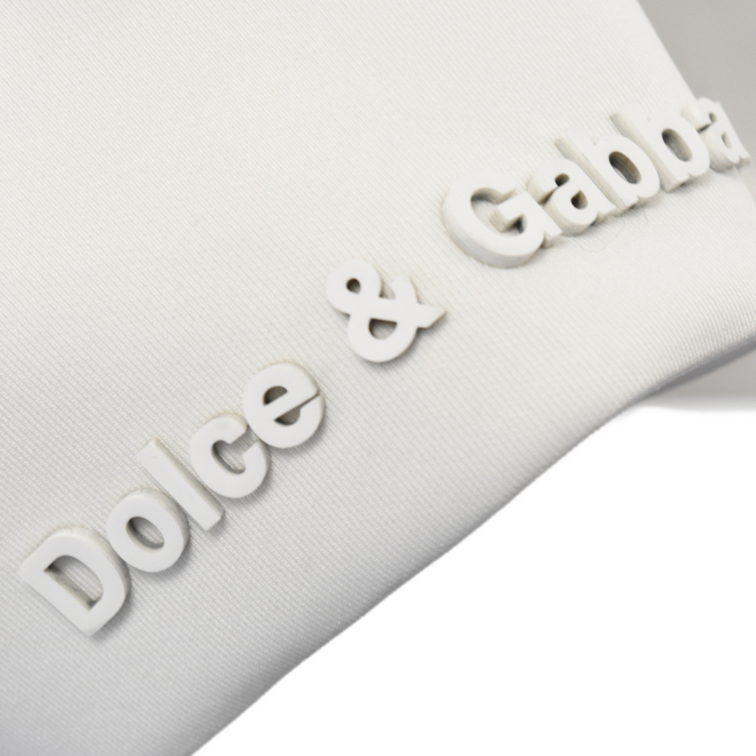 DOLCE & GABBANA ドルチェアンドガッバーナ パッチワークデザインロゴエンボスデザインクルーネックスウェットトレーナー ホワイト カモフラ 迷彩 G9WY9Z
