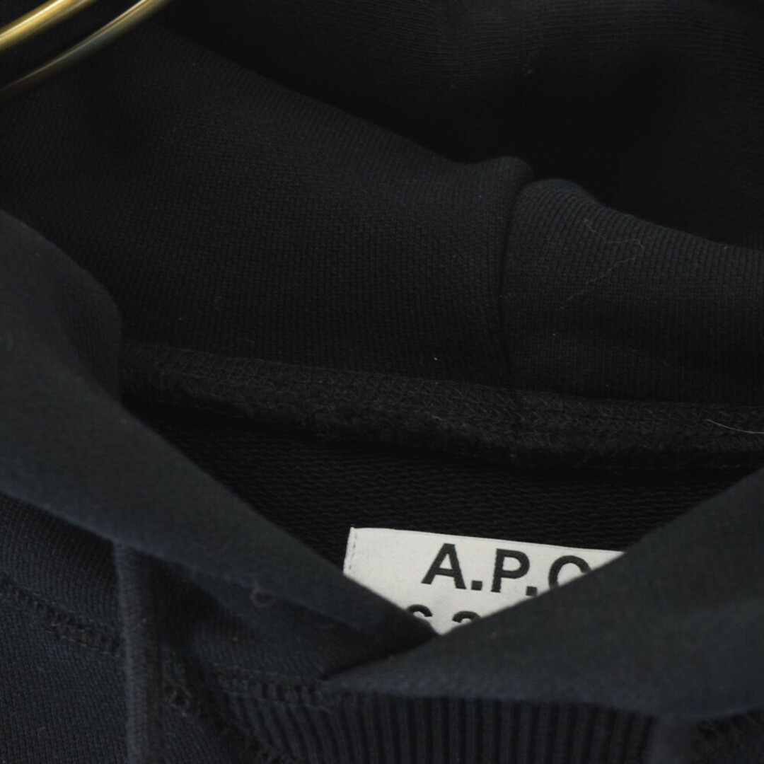 sacai(サカイ)のSacai サカイ 21SS×A.P.C. TAIYO HOODIE ロゴプリントサイドジッププルオーバーパーカー ブラック 21E-COEON-M27655 メンズのトップス(パーカー)の商品写真