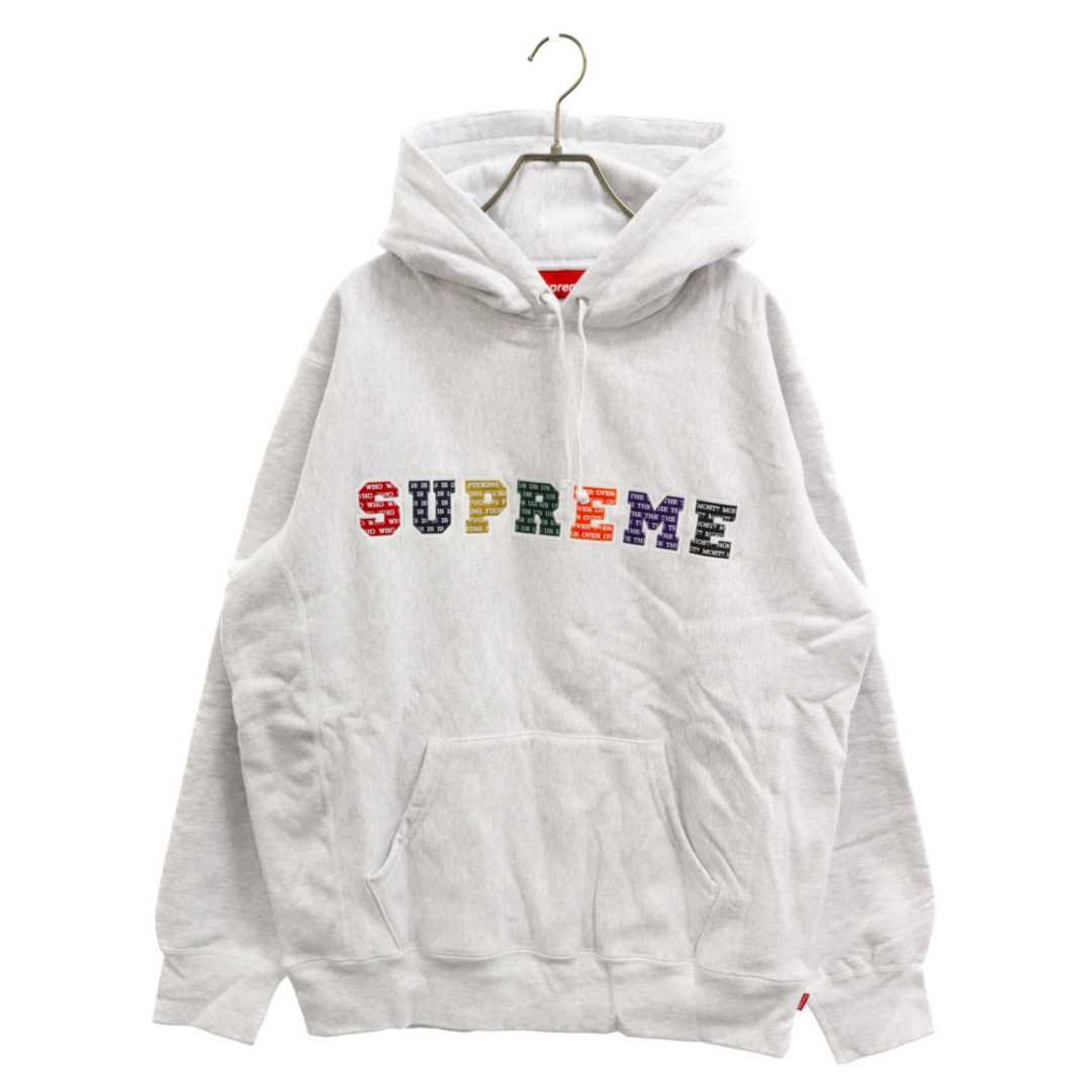 SUPREME シュプリーム 19AW The Most Hooded Sweatshirt  フロントマルチロゴワッペン付きスウェットプルオーバーパーカー グレー | フリマアプリ ラクマ