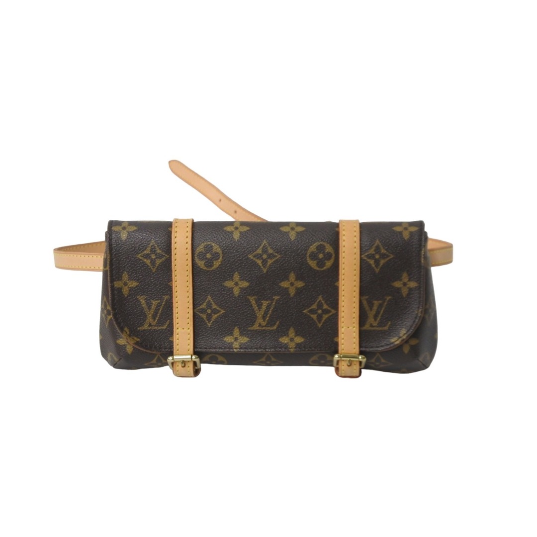 内側LOUIS VUITTON ルイヴィトン ショルダーバッグ ウエストポーチ M51159 ポシェット マレル ブラウン ゴールド金具 美品  55947