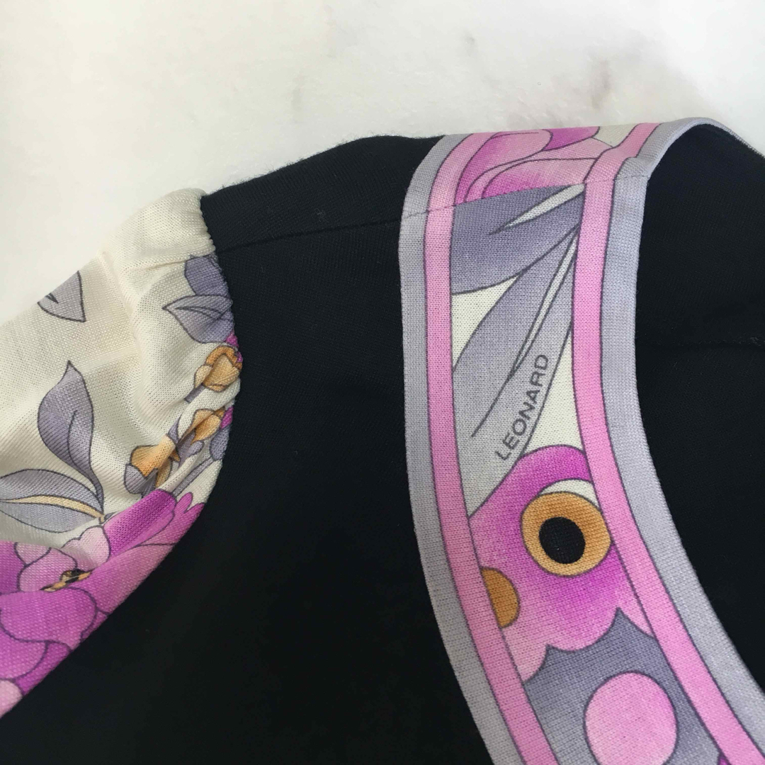 LEONARD - 美品 LEONARD レオナール 美しい花柄 シルクウール