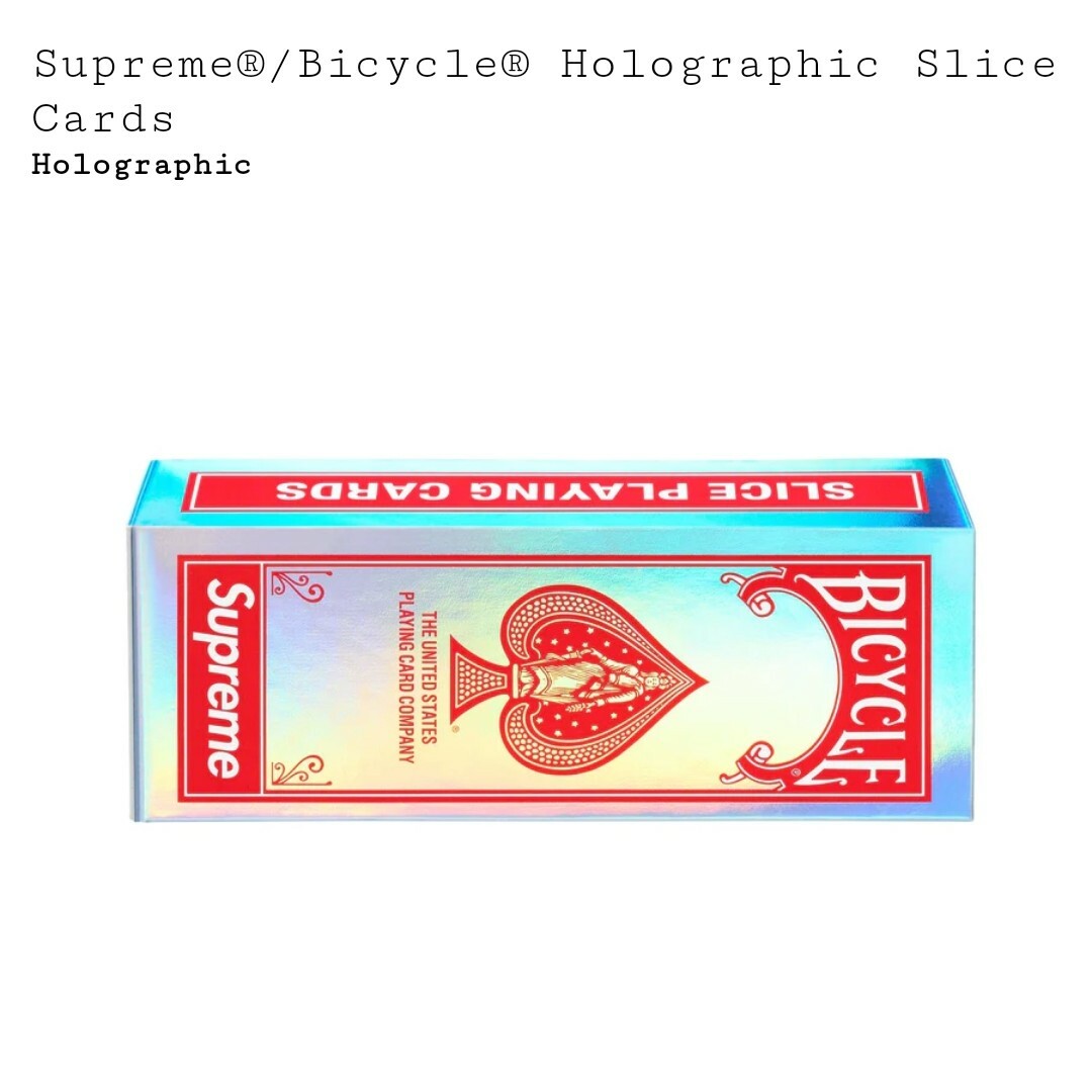 Supreme(シュプリーム)のsupremeBicycle Holographick slice cards エンタメ/ホビーのテーブルゲーム/ホビー(トランプ/UNO)の商品写真