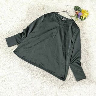 エイチアンドエム(H&M)のH&M  エイチアンドエム　長袖　ブラウス　シャツ　ノーカラー　金ボタン　M(シャツ/ブラウス(長袖/七分))