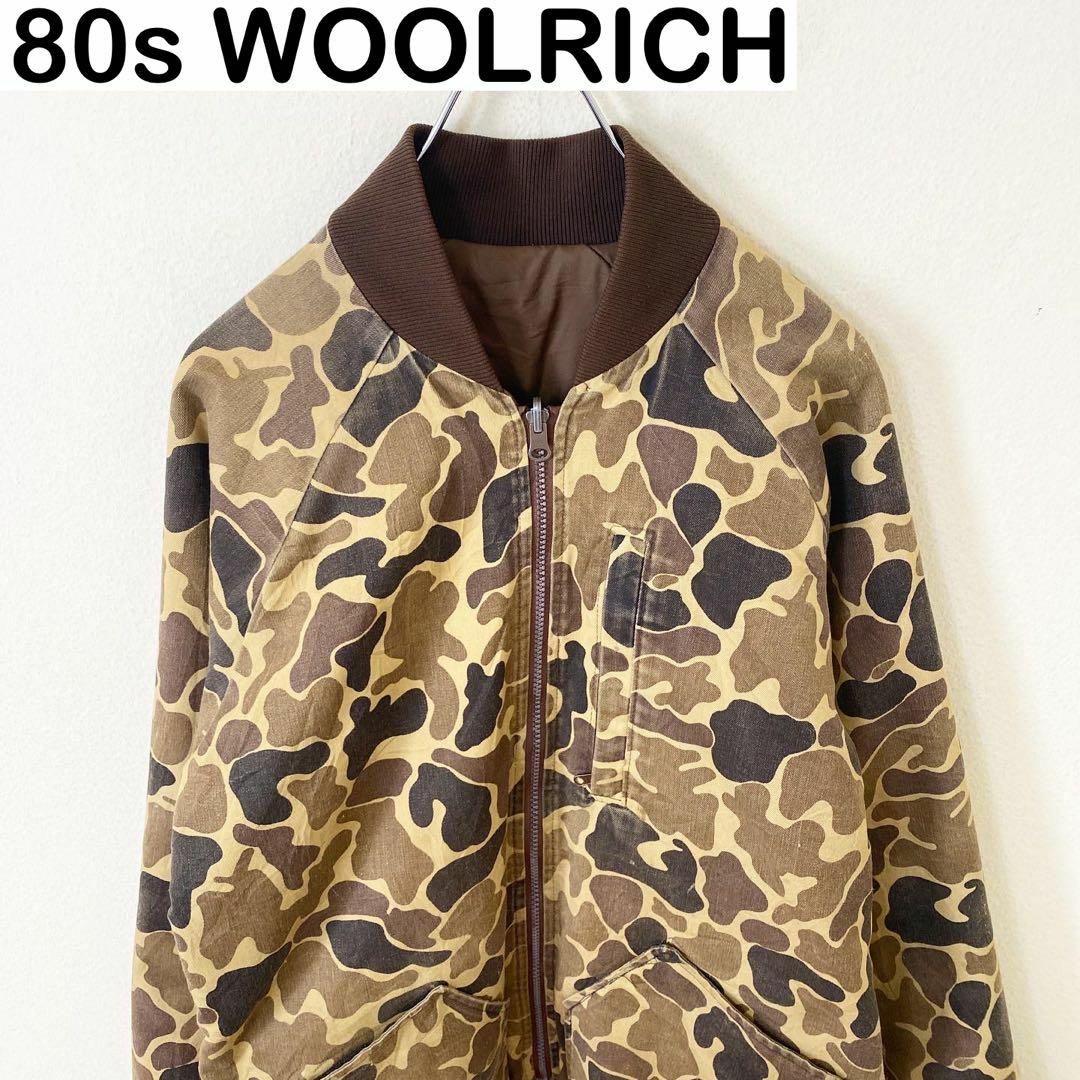 USA製　80s WOOLRICH カモフラ　リバーシブル　ジャケット