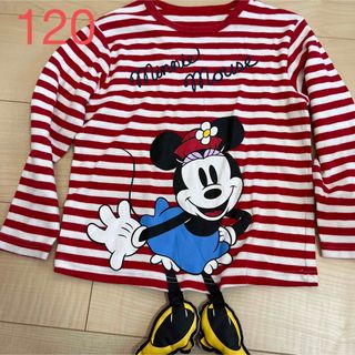 ディズニー(Disney)の飛び出すミニーちゃんが可愛い！長袖ボーダートップス(Tシャツ/カットソー)