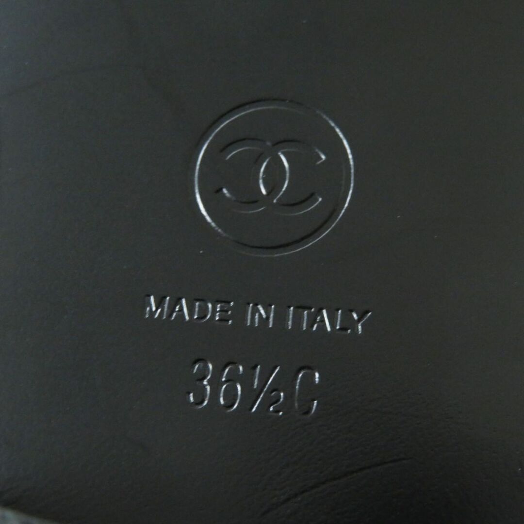 美品◎イタリア製 CHANEL シャネル 12A G28488 レディース ココマーク レザー ロングブーツ ボルドー×ブラック 36 1／2 箱付き32cm履き口