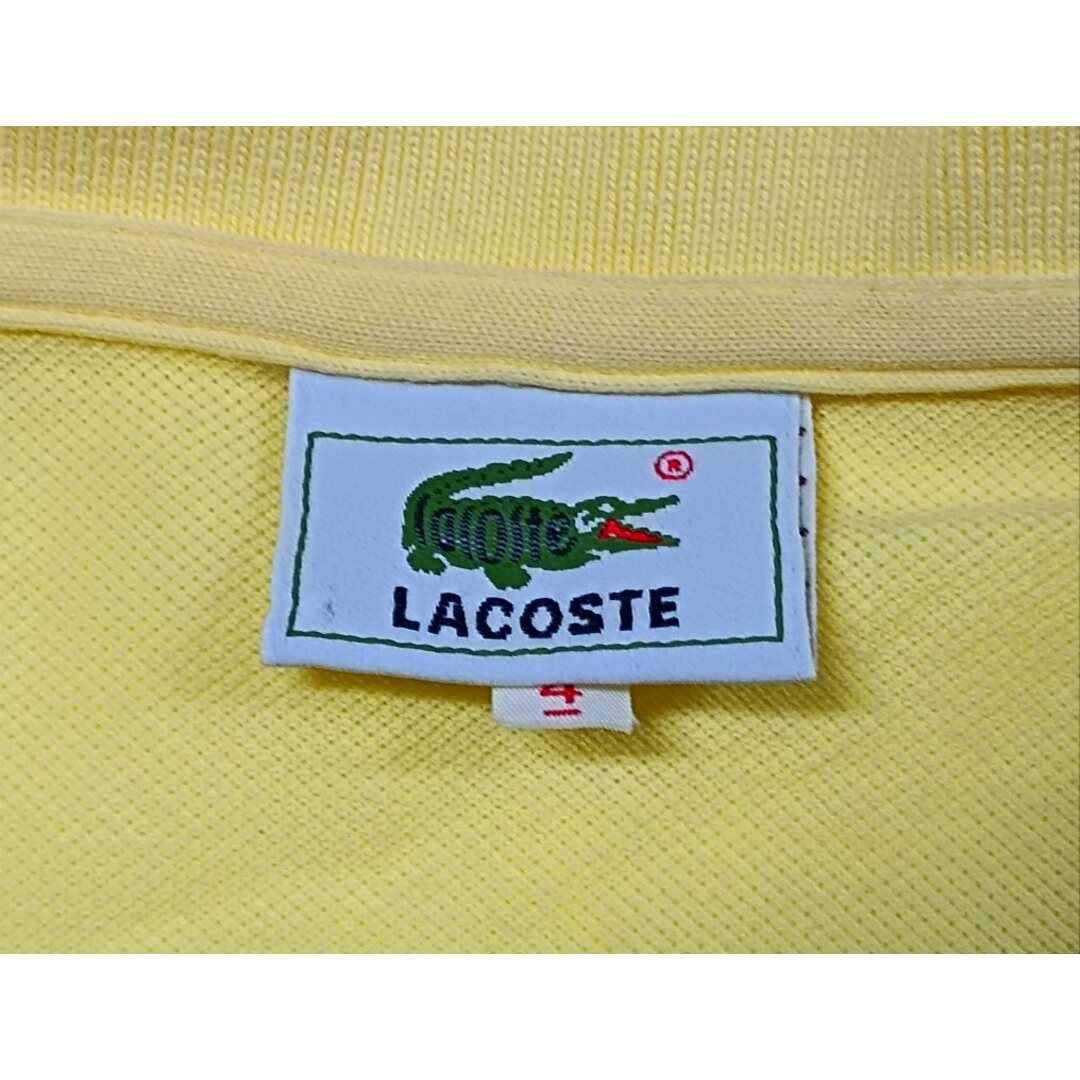 LACOSTE(ラコステ)の・古着　メンズ　LACOSTE イエローポロシャツ　Mサイズ メンズのトップス(ポロシャツ)の商品写真