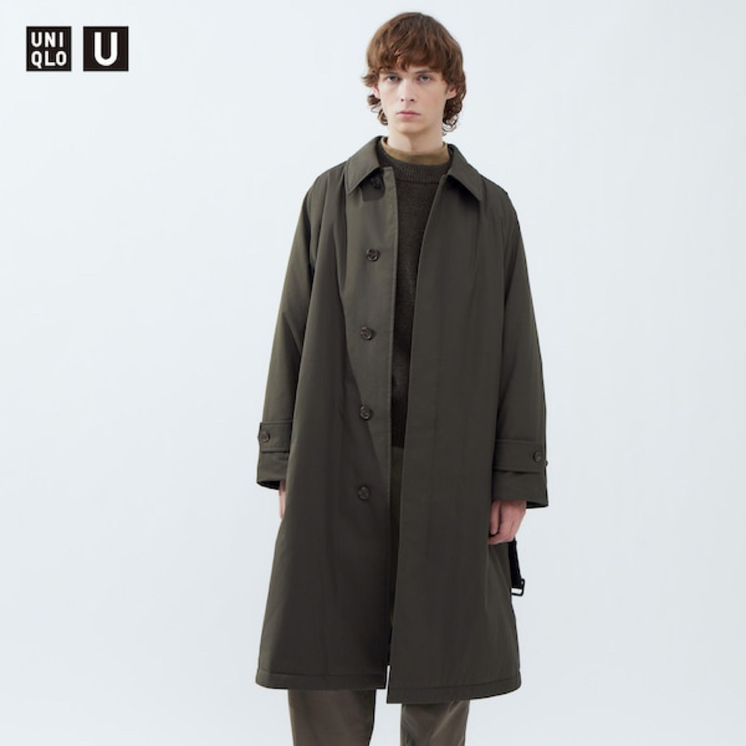 UNIQLO U パデッドステンカラーコート OLIVE Lサイズ - アウター