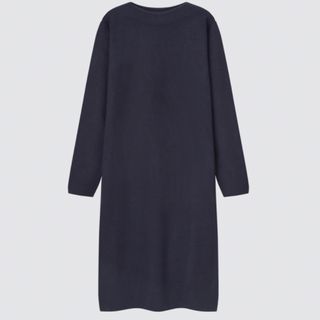 ユニクロ(UNIQLO)のUNIQLO ユニクロ スフレヤーンボートネックワンピース（スムース・長袖）(ロングワンピース/マキシワンピース)