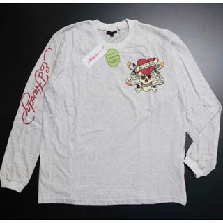 エドハーディー(Ed Hardy)の【Edhardy／エドハーディー】ロングスリーブ 長袖Tシャツ・メンズM・グレー(Tシャツ/カットソー(七分/長袖))