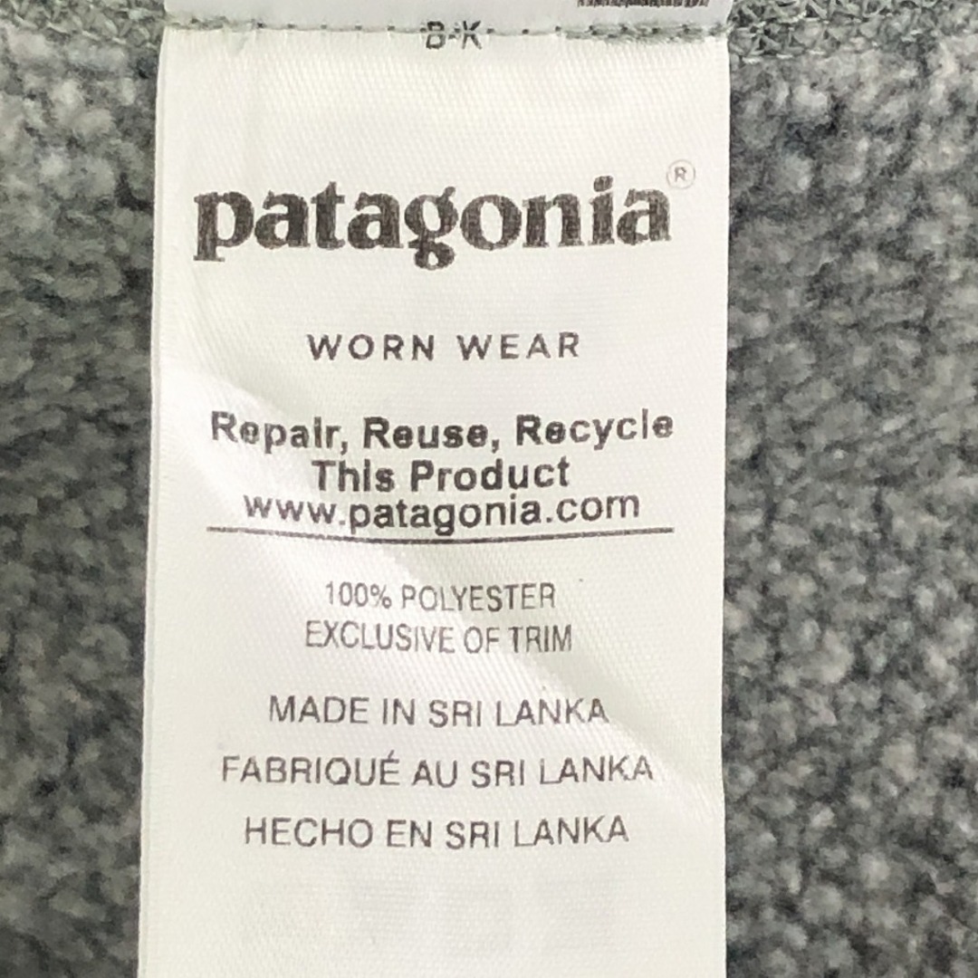 patagonia パタゴニア ベターセーター フリースジャケット アウトドア キャンプ アウター 防寒 グレー (ユース XL)   O7528