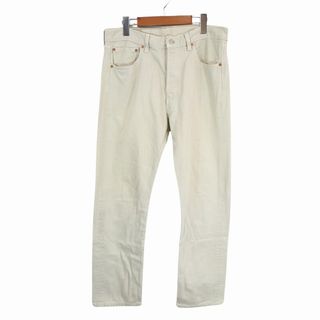 リーバイス(Levi's)の90年代 USA製 Levi's リーバイス 501 カラーデニムパンツ アメカジ ストレート ライトベージュ (メンズ 34/32) 中古 古着 O7581(デニム/ジーンズ)