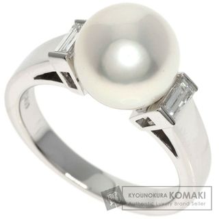 ミキモト(MIKIMOTO)のMIKIMOTO パール 真珠 ダイヤモンド リング・指輪 PT950 レディース(リング(指輪))