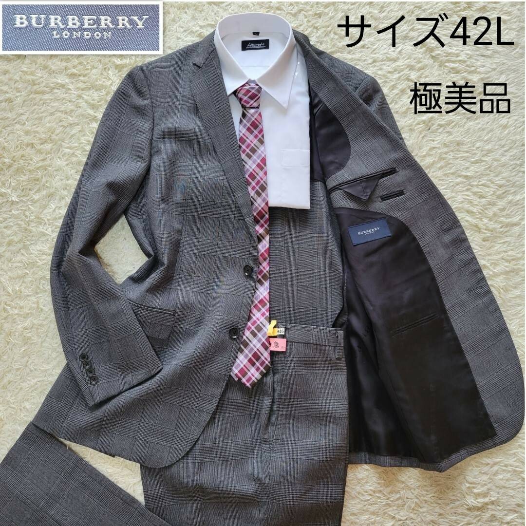 BURBERRY - 【極美品】バーバリーロンドン 2B グレーチェック