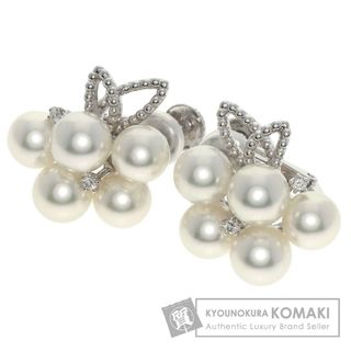 タサキ(TASAKI)のTASAKI アコヤパール 真珠 ダイヤモンド イヤリング K18WG レディース(イヤリング)