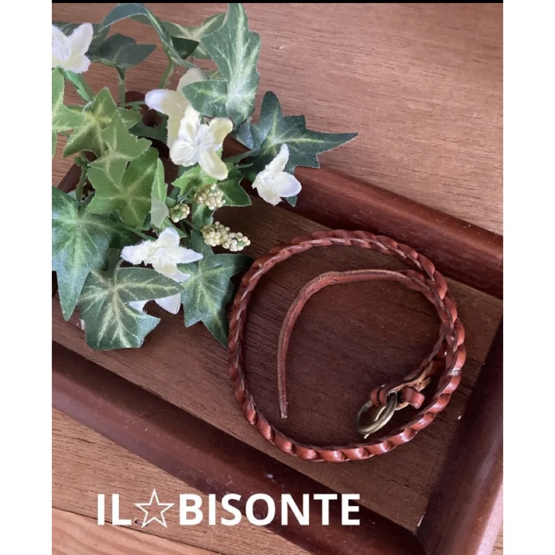 IL BISONTE(イルビゾンテ)のIL☆BISONTE ブレスレット　ブラウン メンズのアクセサリー(ブレスレット)の商品写真