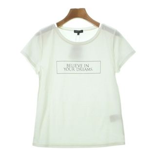 インディヴィ(INDIVI)のINDIVI インディヴィ Tシャツ・カットソー 05(XXS位) 白 【古着】【中古】(カットソー(半袖/袖なし))