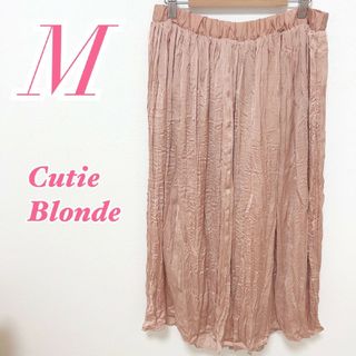 キューティーブロンド(Cutie Blonde)のキューティーブロンド　ガウチョパンツ　ピンク　M　きれいめコーデ　ポリ100%(カジュアルパンツ)