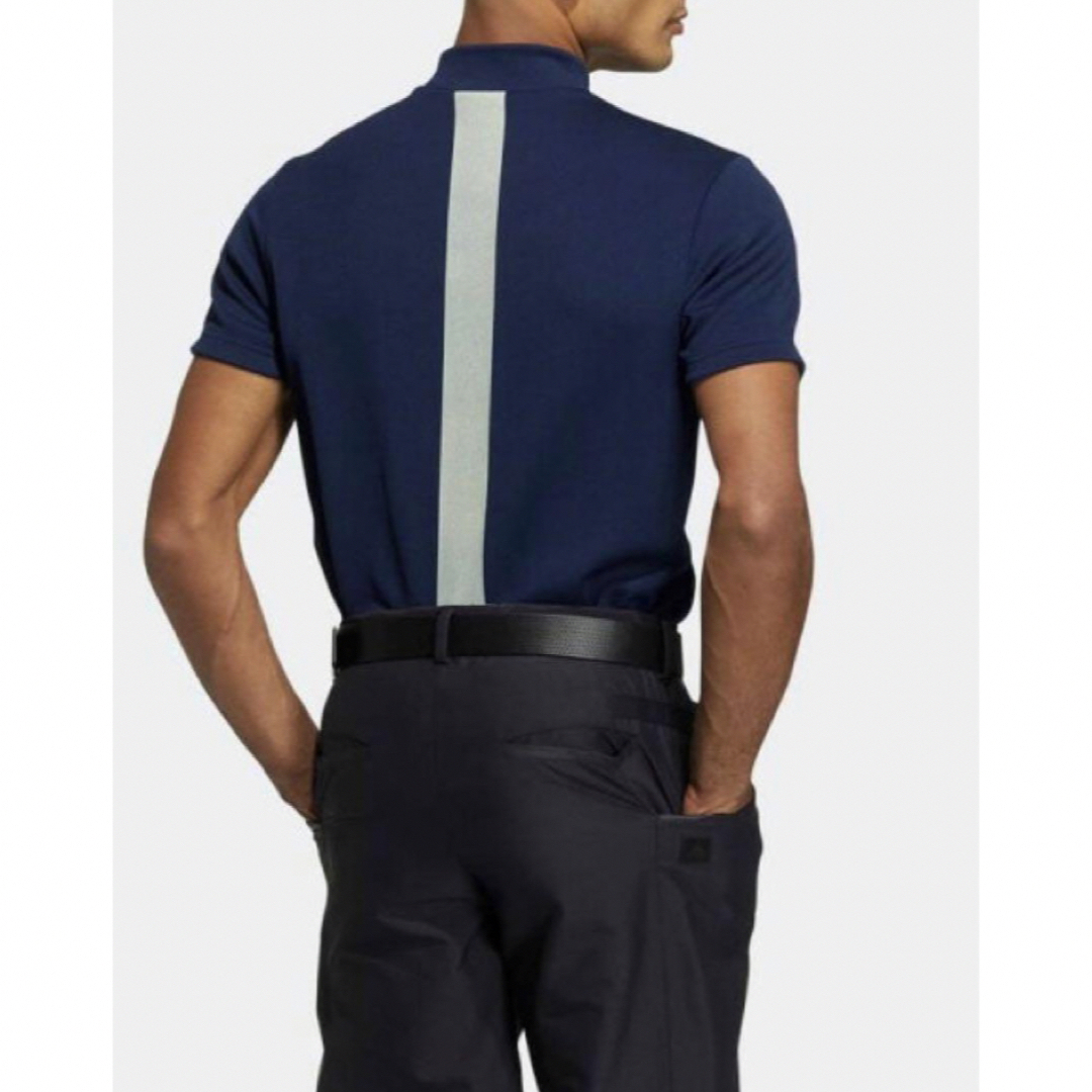 送料無料 新品 adidas ゴルフ ビッグアディダスロゴ半袖モックネックシャツ 1