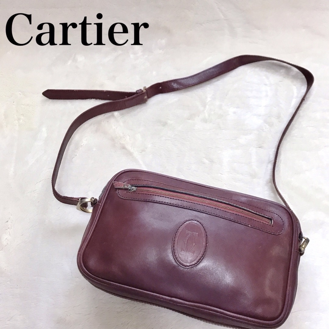 Cartier カルティエ マストライン クロスボディ ショルダーバッグ レザー