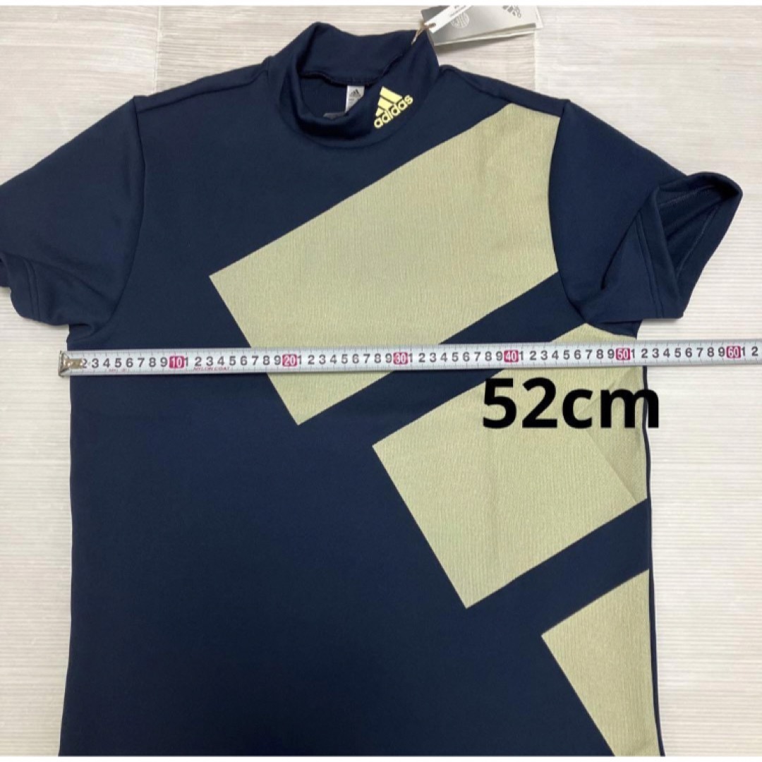 送料無料 新品 adidas ゴルフ ビッグアディダスロゴ半袖モックネックシャツ 6