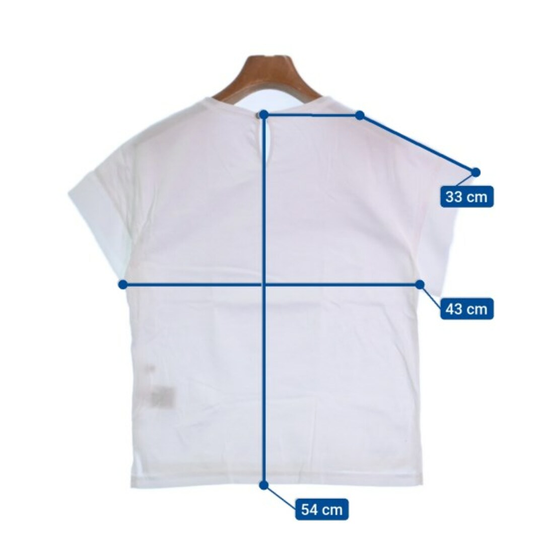 Dessin(デッサン)のDessin デッサン Tシャツ・カットソー 2(M位) 白 【古着】【中古】 レディースのトップス(カットソー(半袖/袖なし))の商品写真