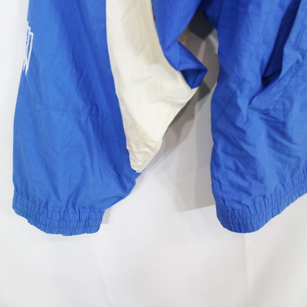 SOCCER ナイロンジャケット 刺繍 ウィンドブレーカー ラグランスリーブ ブルー (メンズ XL)   O7657 5