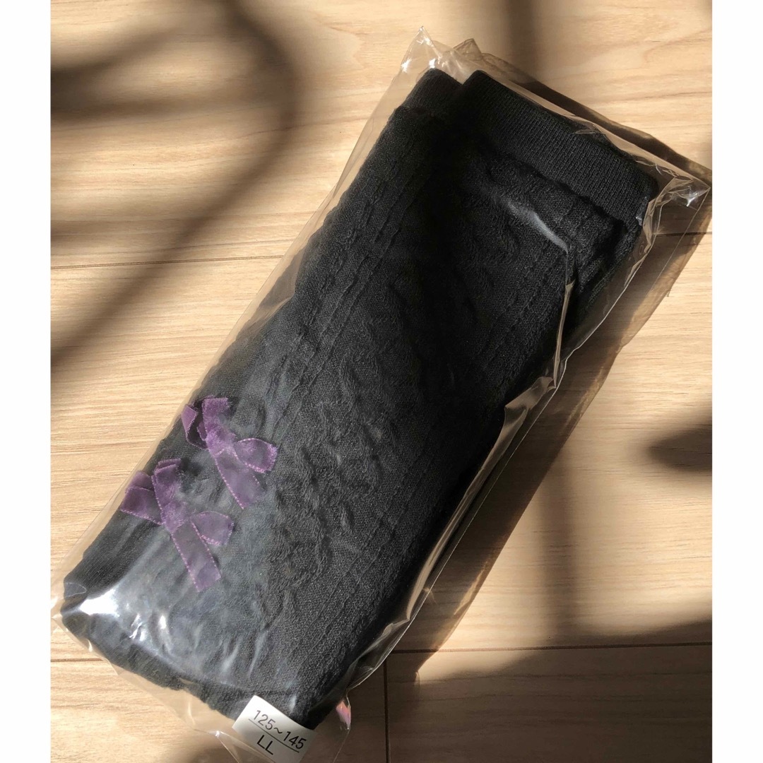 ANNA SUI mini(アナスイミニ)のANNA SUI mini ケーブル編みリボンつきタイツLL 新品 キッズ/ベビー/マタニティのこども用ファッション小物(靴下/タイツ)の商品写真