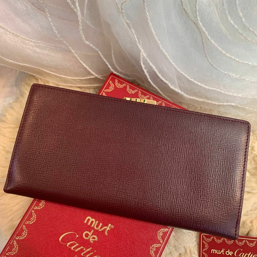 Cartier - ☆未使用品☆Cartier マストライン 三つ折り がま口長財布