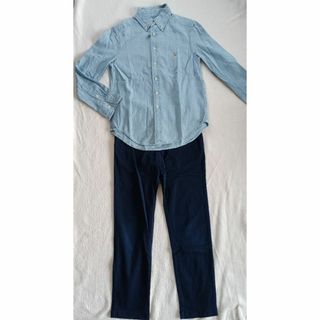 【Polo by Ralph Lauren】長袖シャツ、パンツ、ベルト3点set