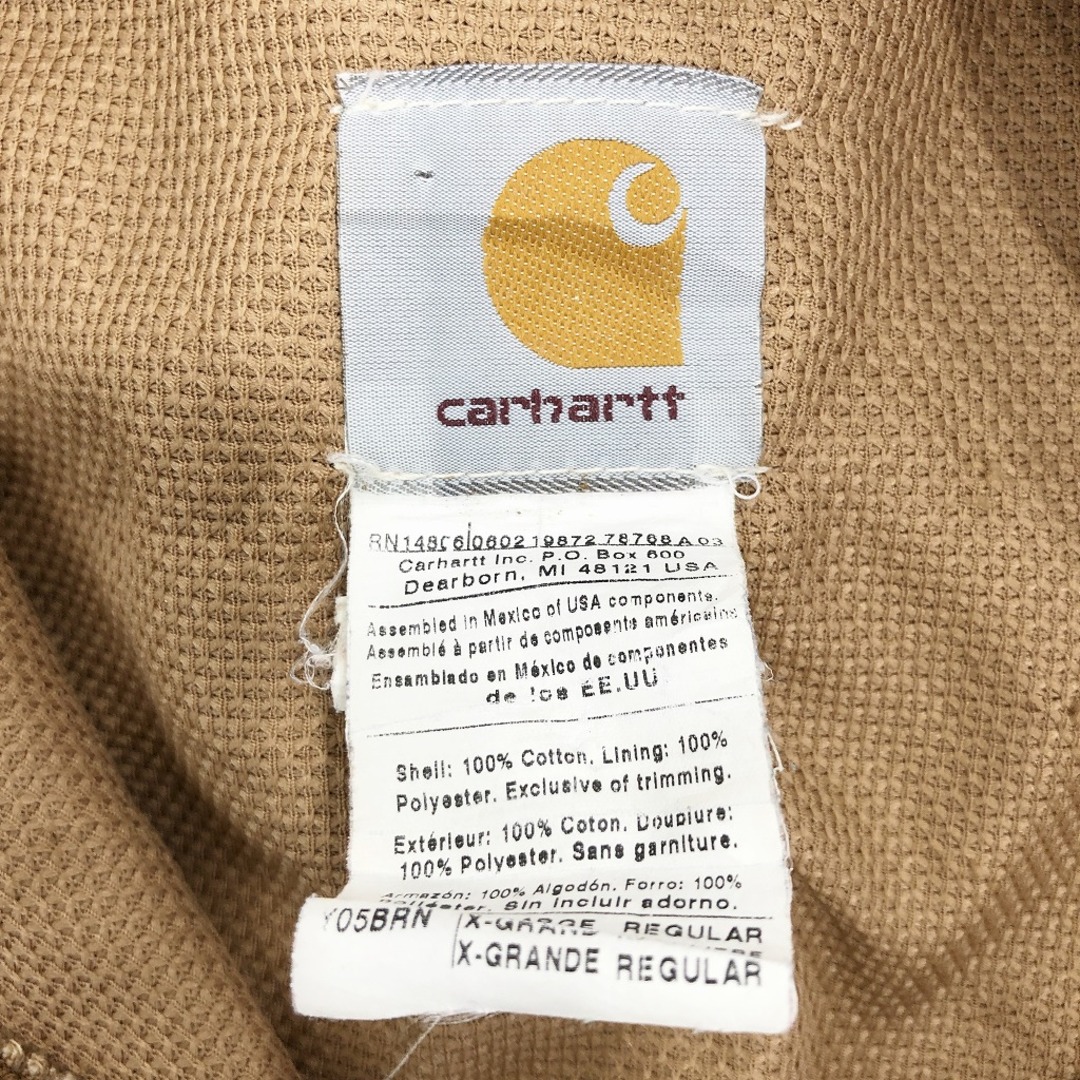 carhartt(カーハート)のCarhartt カーハート アクティブジャケット パーカー ワーク ライトブラウン (ユース XL) 中古 古着 O7699 メンズのジャケット/アウター(その他)の商品写真