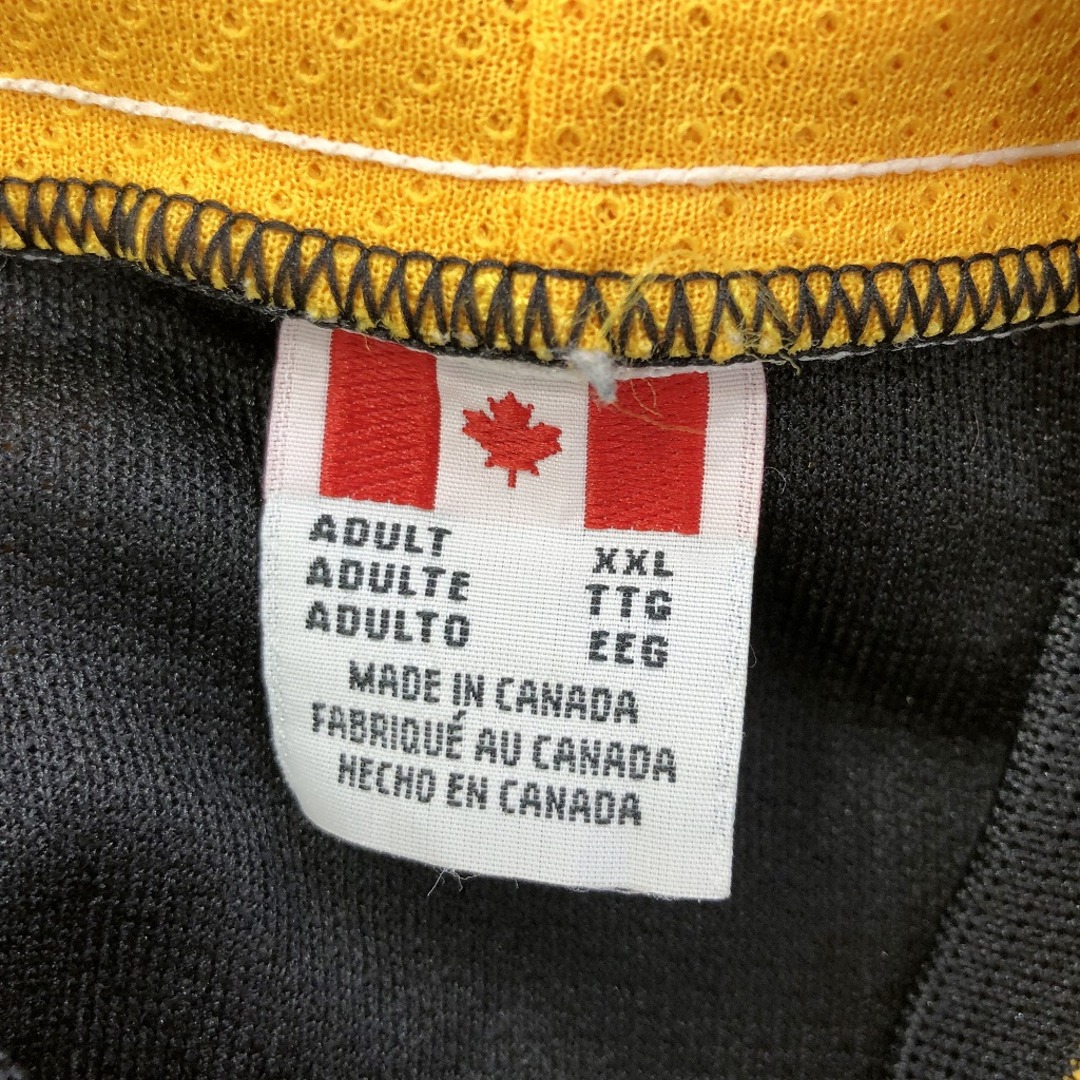 カナダ製 CCM フットボールシャツ 長袖Ｔシャツ アメカジ ブラック (メンズ XXL)   O7709 8