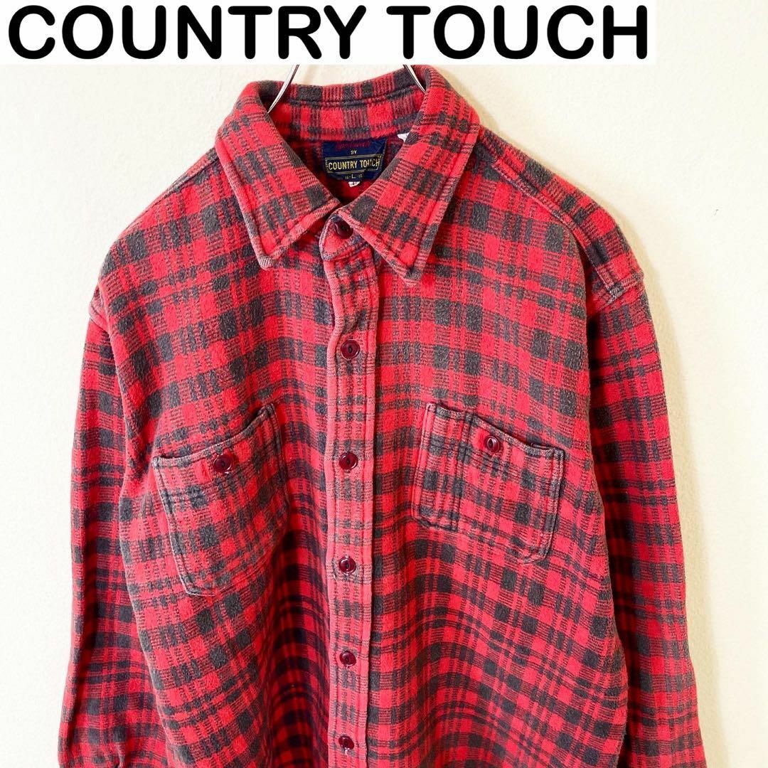 COUNTRY TOUCH 長袖　チェック　ネルシャツ　　ヴィンテージ