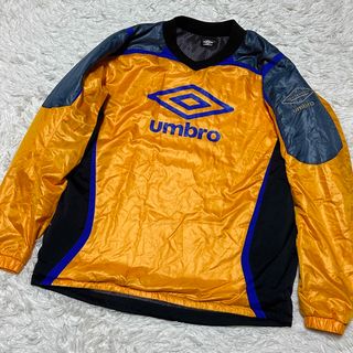 希少 ビックサイズ アンブロ UMBRO ナイロン プルオーバー 好配色 薄手