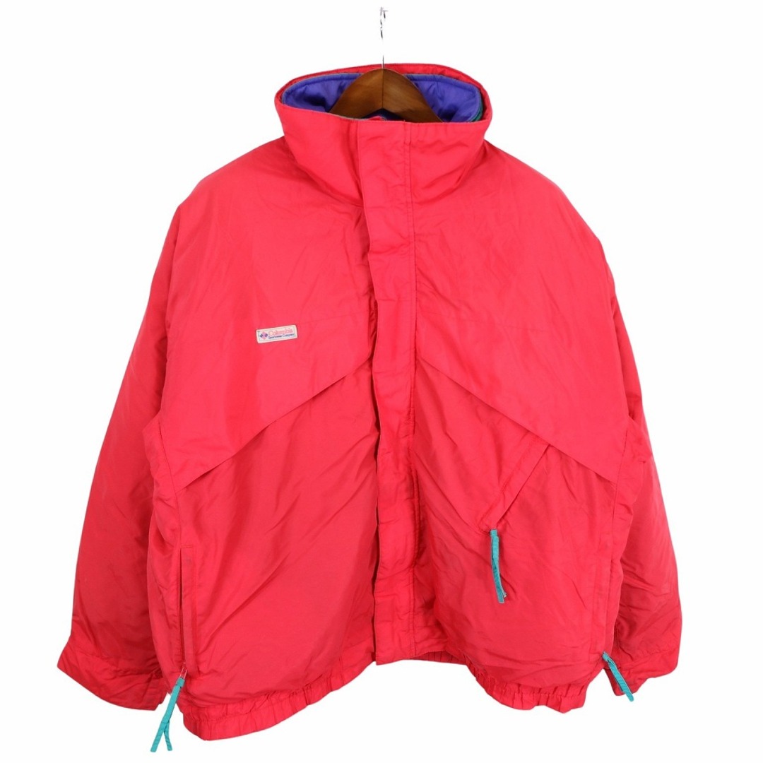 90年代 Columbia コロンビア Radial Sleeve ジャケット アウトドア キャンプ アウター ダウンライナー レッド (メンズ XL)   O7728