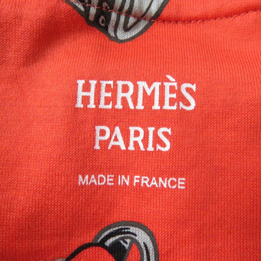 極美品☆正規品 HERMES エルメス 2020年 コットン100％ 半袖 Tシャツ/カットソー/トップス オレンジ系 マルチカラー 36 フランス製