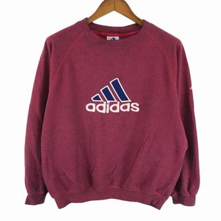 アディダス(adidas)の90年代 adidas アディダス スウェット アメカジ ボルドー (メンズ M) 中古 古着 O7752(スウェット)