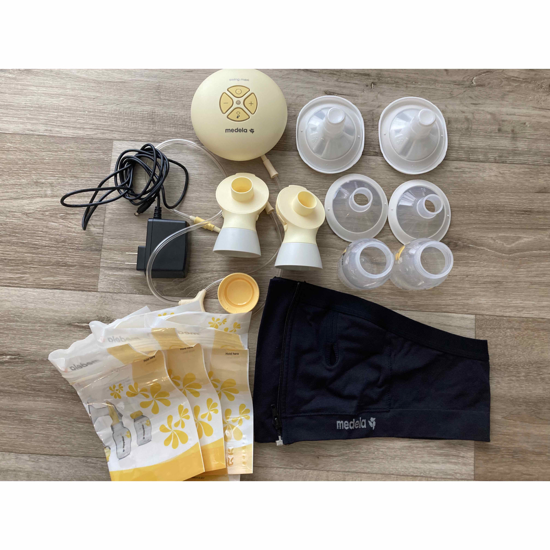 Medela メデラ swing maxi 電動搾乳器 両胸用 専用ブラ付