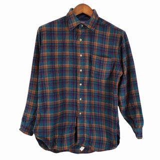 ペンドルトン(PENDLETON)の70年代 USA製 PENDLETON ペンドルトン ウール長袖シャツ 片ポケット グリーン (メンズ L) 中古 古着 O7766(シャツ)