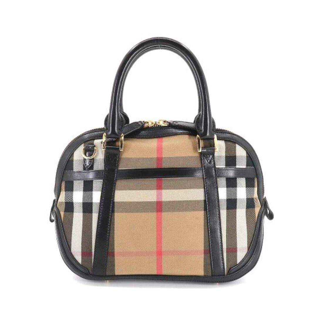 バーバリー BURBERRY ノバチェック 2way ハンド ショルダー バッグ キャンバス レザー ブラウン ブラック VLP 90186289