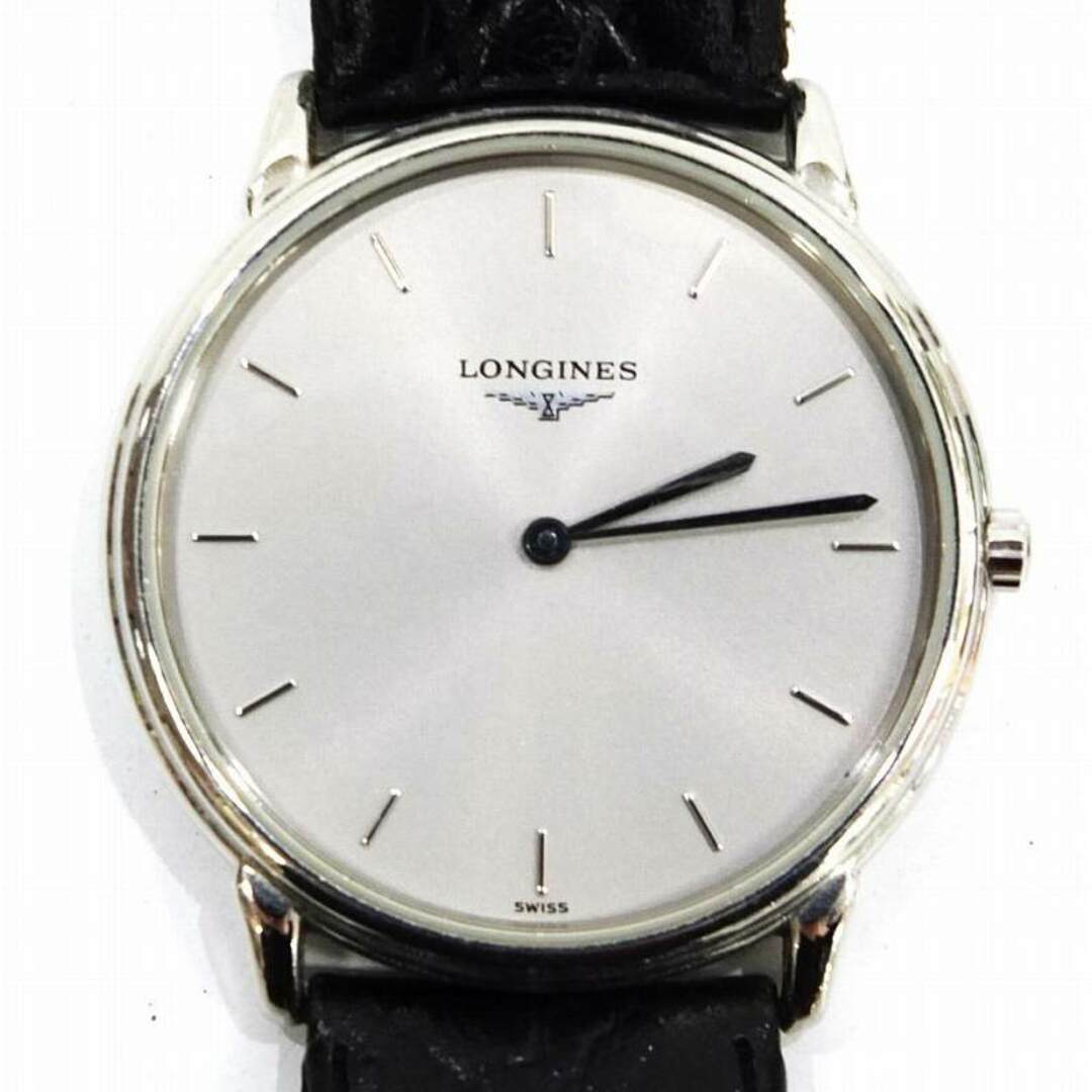 LONGINES ロンジン グランドクラシック 時計 L4.676.4 クオーツ メンズ ラウンド シルバー レザーベルト ブラック 腕時計JA-17798 8