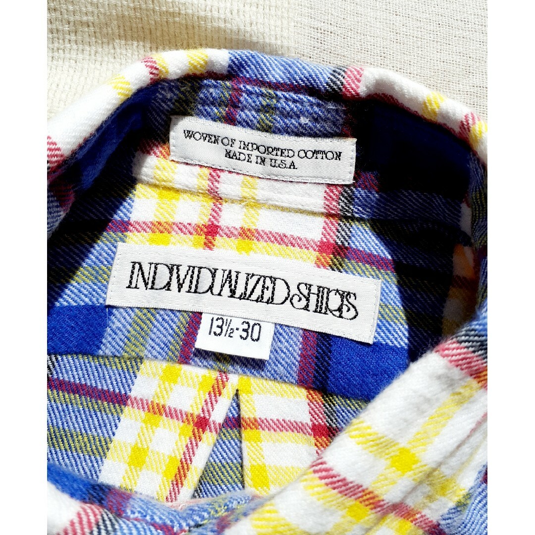 INDIVIDUALIZED SHIRTS 長袖 チェック ネルシャツ