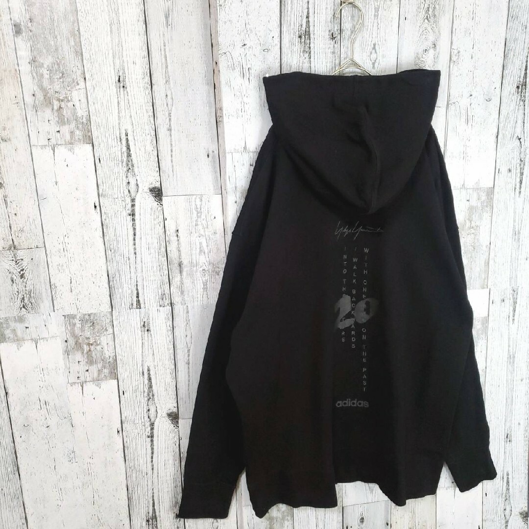 ワンポイント【☆20周年ロゴ　フーディー☆】Y-3  パーカー　ブラック　XL