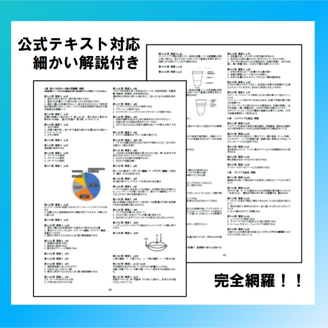 化粧品検定 1級と2級 練習問題集お得セット 2024 解説付 即日発送 エンタメ/ホビーの本(資格/検定)の商品写真