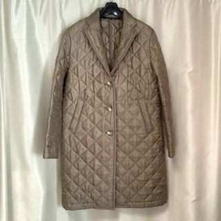 スモックショップ(THE SMOCK SHOP)のスモックショップ◆Lサイズキルティング中綿コートカーキブラウン(ロングコート)