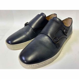 サントーニ(Santoni)の【 美品 】Santoni サントーニ Wモンク レザースニーカー 8.5(スニーカー)