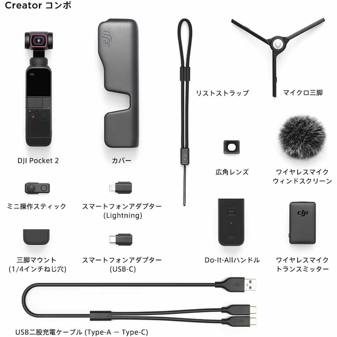 DJI Pocket 2 Creatorコンボ 1/1.7インチCMOS