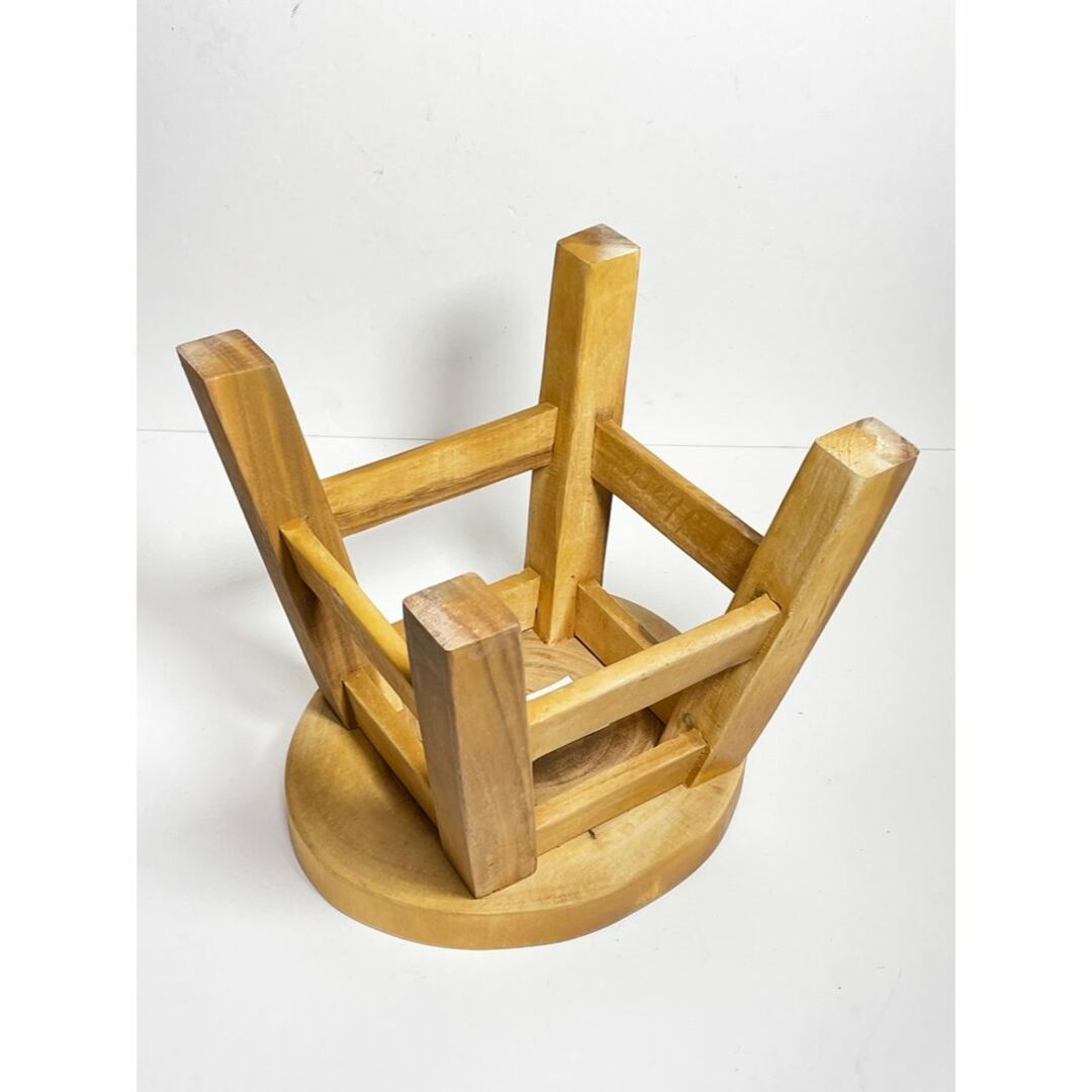 ★新品！！ 木製 スツール 切り株 ラウンドスツール 椅子 イス ミニ チェア 5