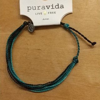 puravida プラヴィダ バングル(アンクレット)ブラックグリーン